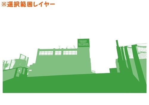 【マンガ背景用素材】【渋谷】宮下公園_屋上⑦【夜/昼/トーンなしセット】【3変化対応】【zip転送で中身はclipファィル】