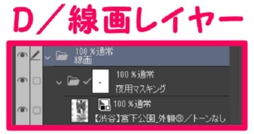 【マンガ背景用素材】【渋谷】宮下公園_外観⑨【夜/昼/トーンなしセット】【3変化対応】【zip転送で中身はclipファィル】