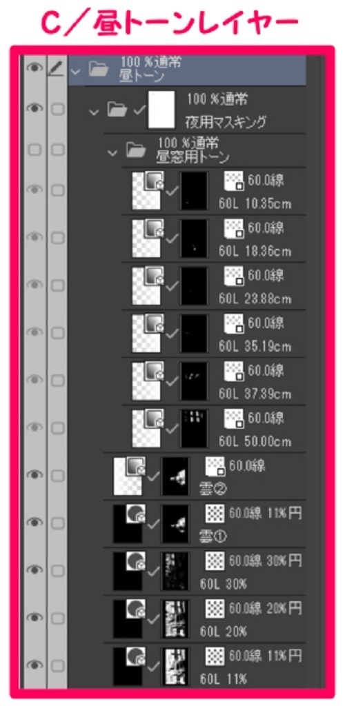 【マンガ背景用素材】【下北沢】風景⑬【夜/昼/トーンなしセット】【3変化対応】【zip転送で中身はclipファィル】