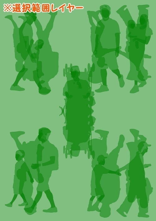 【マンガ背景用素材】【モブ】親子_5組(春夏秋服)⑤【夜/昼/トーンなしセット】【7変化対応】【zip転送で中身はclipファィル】