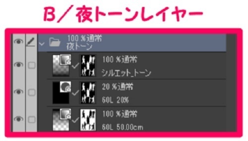 【マンガ背景用素材】【モブ】親子_5組(春夏秋服)⑤【夜/昼/トーンなしセット】【7変化対応】【zip転送で中身はclipファィル】