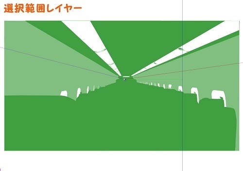 【マンガ背景用素材】【電車】新幹線_車内③【夜/昼/トーンなしセット】【3変化対応】【zip転送で中身はclipファィル】