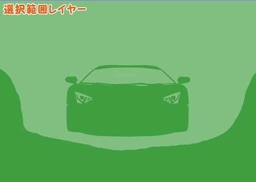 【マンガ背景用素材】【車】外車R_赤⑥【夜/昼/トーンなしセット】【3変化対応】【zip転送で中身はclipファィル】