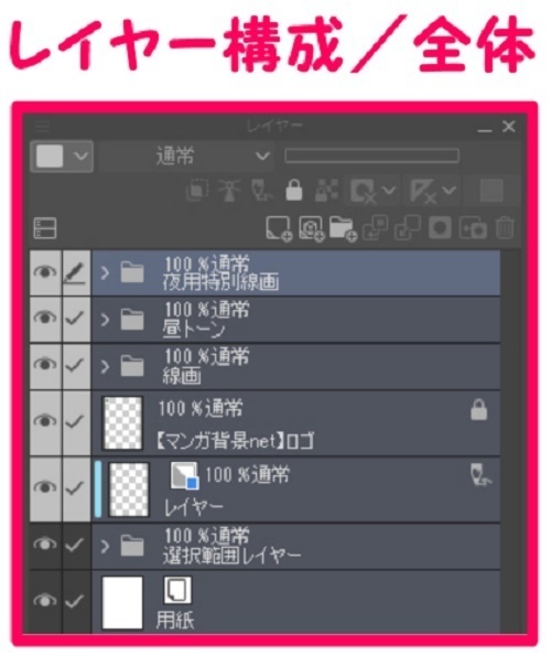 【マンガ背景用素材】【お金】新旧お札_A組_裏①【夜/昼/トーンなしセット】【3変化対応】【zip転送で中身はclipファィル】