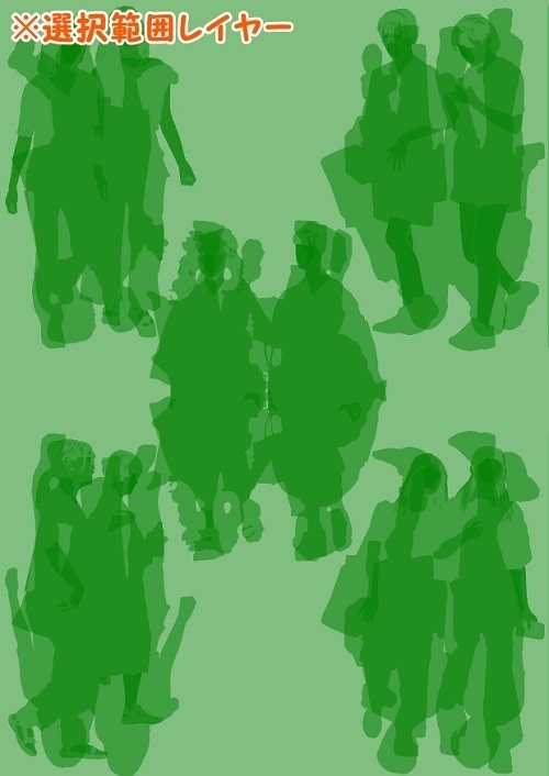 【マンガ背景用素材】【モブ】ウォーカー_女2人組(春夏秋服)②【夜/昼/トーンなしセット】【7変化対応】【zip転送で中身はclipファィル】