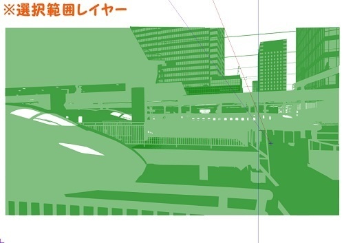 【マンガ背景用素材】【電車】新幹線_東京駅26【夜/昼/トーンなしセット】【3変化対応】【zip転送で中身はclipファィル】