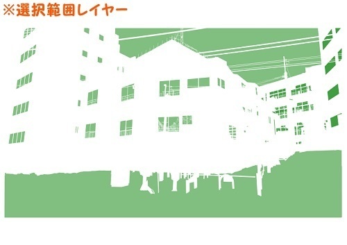 【マンガ背景用素材】【住宅街】アパートA_①【夜/昼/トーンなしセット】【3変化対応】【zip転送で中身はclipファィル】