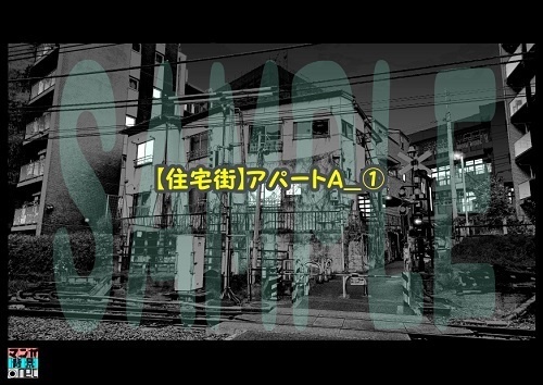 【マンガ背景用素材】【住宅街】アパートA_①【夜/昼/トーンなしセット】【3変化対応】【zip転送で中身はclipファィル】