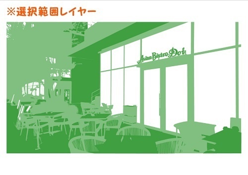 【マンガ背景用素材】【カフェ】立川_D①【夜/昼/トーンなしセット】【3変化対応】【zip転送で中身はclipファィル】