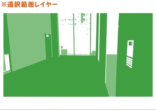 【マンガ背景用素材】【ビル】タワマンA_出入口⑭【夜/昼/トーンなしセット】【3変化対応】【zip転送で中身はclipファィル】