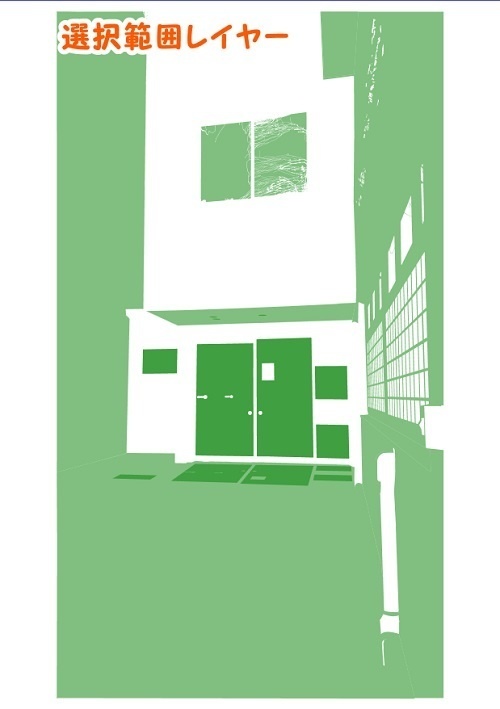 【マンガ背景用素材】【病院】(大)K外観22【夜/昼/トーンなしセット】【3変化対応】【zip転送で中身はclipファィル】