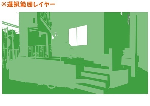 【マンガ背景用素材】【住宅街】アパートA_⑯【夜/昼/トーンなしセット】【3変化対応】【zip転送で中身はclipファィル】