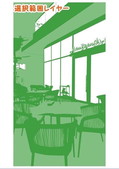 【マンガ背景用素材】【カフェ】立川_D②【夜/昼/トーンなしセット】【3変化対応】【zip転送で中身はclipファィル】