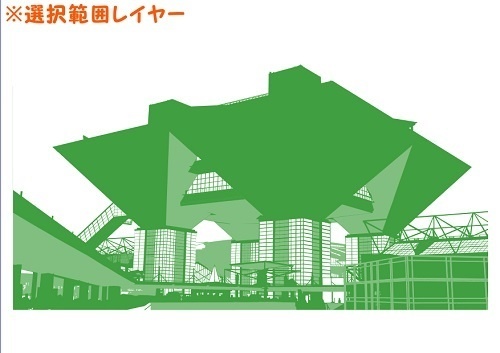 【マンガ背景用素材】【東京ビッグサイト】外観②【夜/昼/トーンなしセット】【3変化対応】【zip転送で中身はclipファィル】