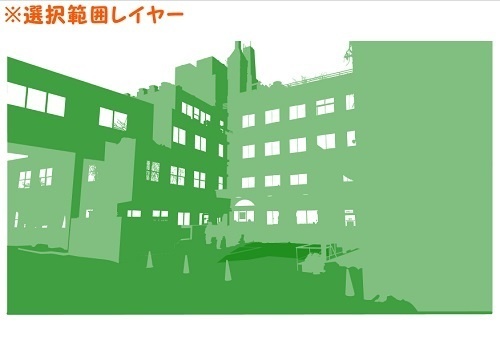 【マンガ背景用素材】【病院】(大)K外観⑦【夜/昼/トーンなしセット】【3変化対応】【zip転送で中身はclipファィル】