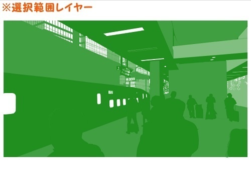 【マンガ背景用素材】【電車】新幹線_東京駅⑮【夜/昼/トーンなしセット】【3変化対応】【zip転送で中身はclipファィル】