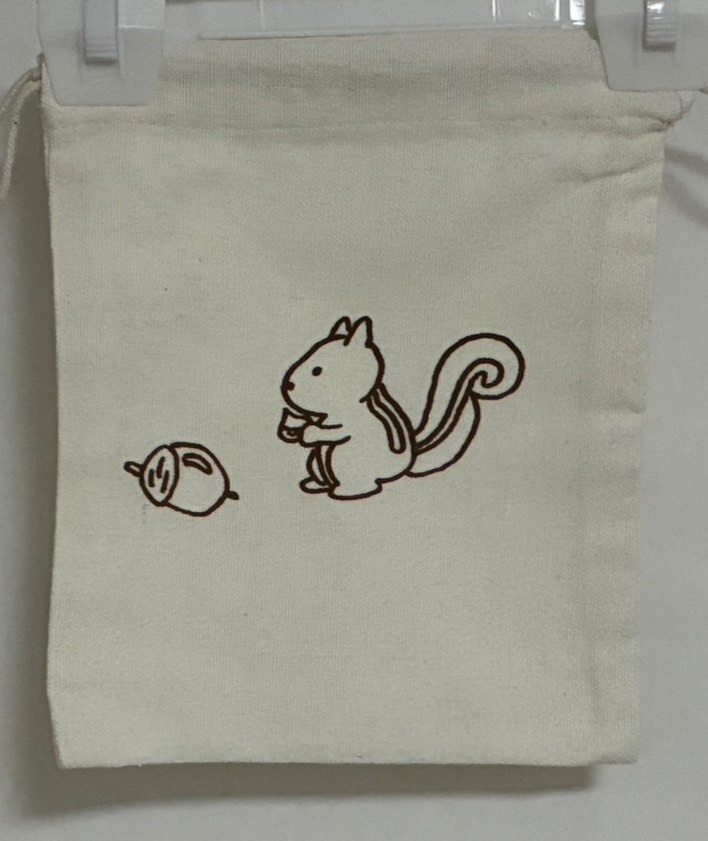 巾着袋　小　リス