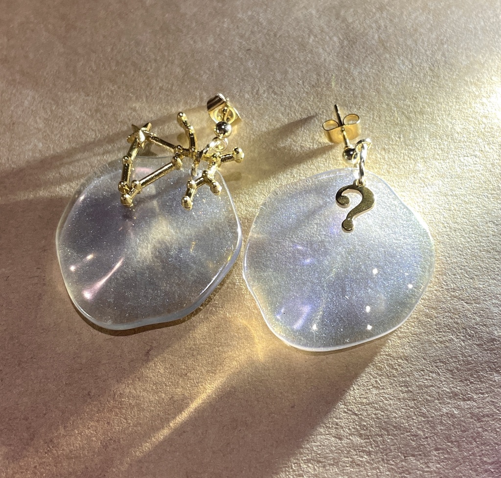 チ。/アルベルト&ラファウ先生🌏イメージピアス(グレー&ゴールドカラー)