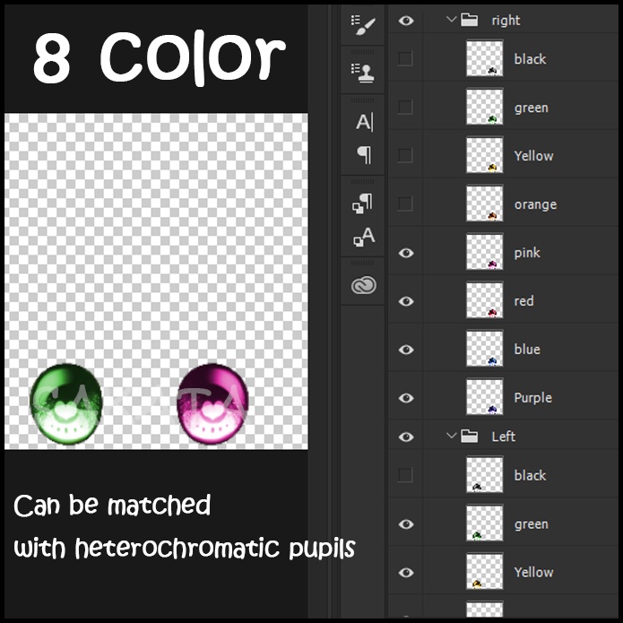 【無料Free・MAYA舞夜】ハート型❤目のテクスチャ