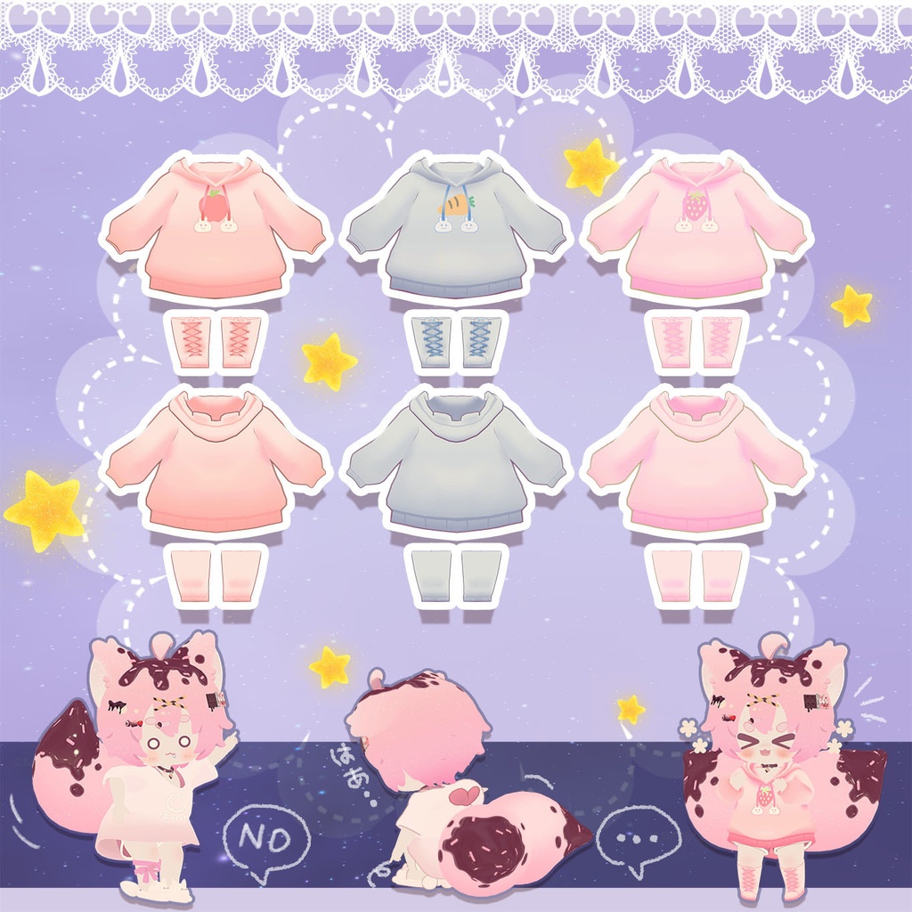 【WATAYUKIわたゆき】パーカー ⋆✦3色✦⋆