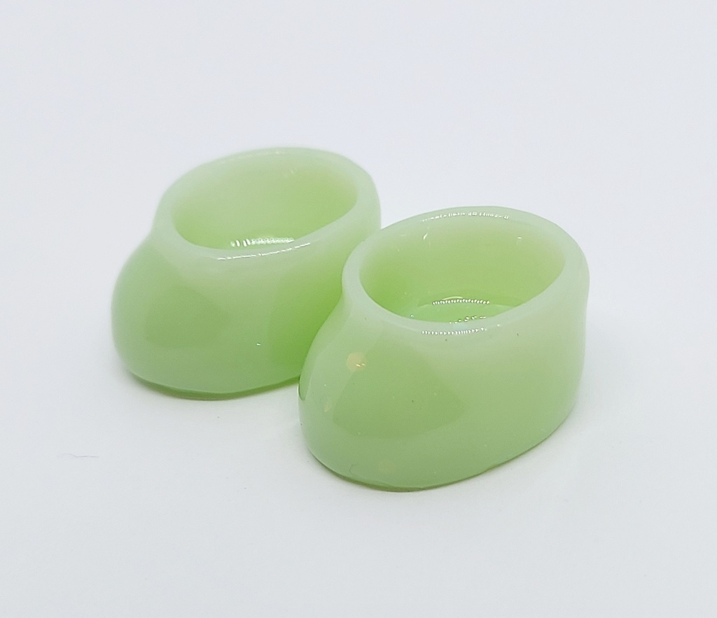 パステルカラーのぬい靴 グリーン