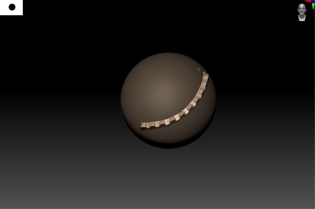 ZBrush用IMMブラシデータ フリル挿入ブラシ