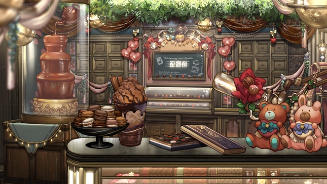 【背景&アイテムセット】アンティーク・ショコラトリー