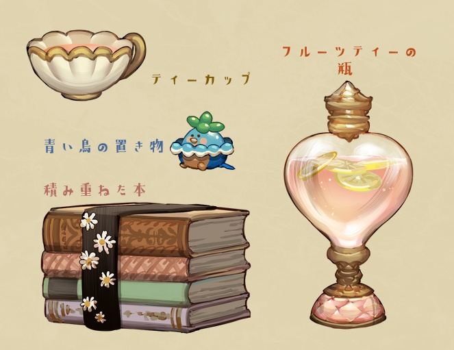 【背景&アイテムセット】春風の舞うレンガ通り