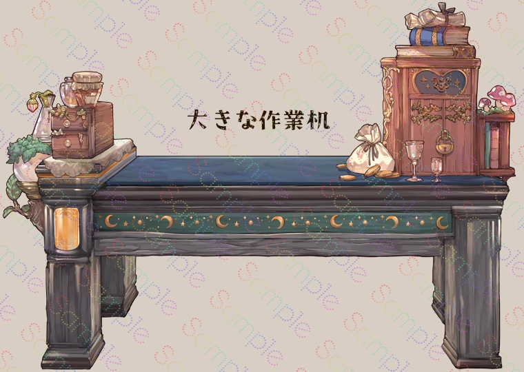 【背景&アイテムセット】クレリアの工房