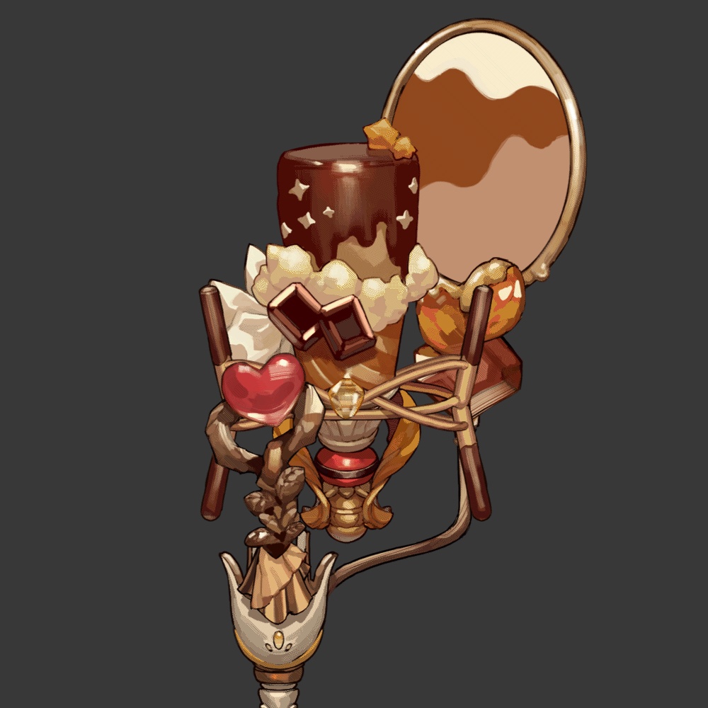 【配信素材】チョコレートマイク【Live2Dアイテム】