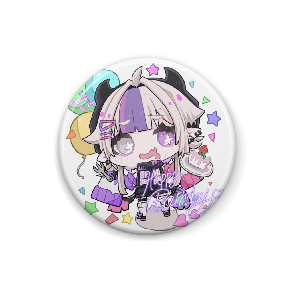 呀樂レヴ†𓆪誕生日限定缶バッジ2024
