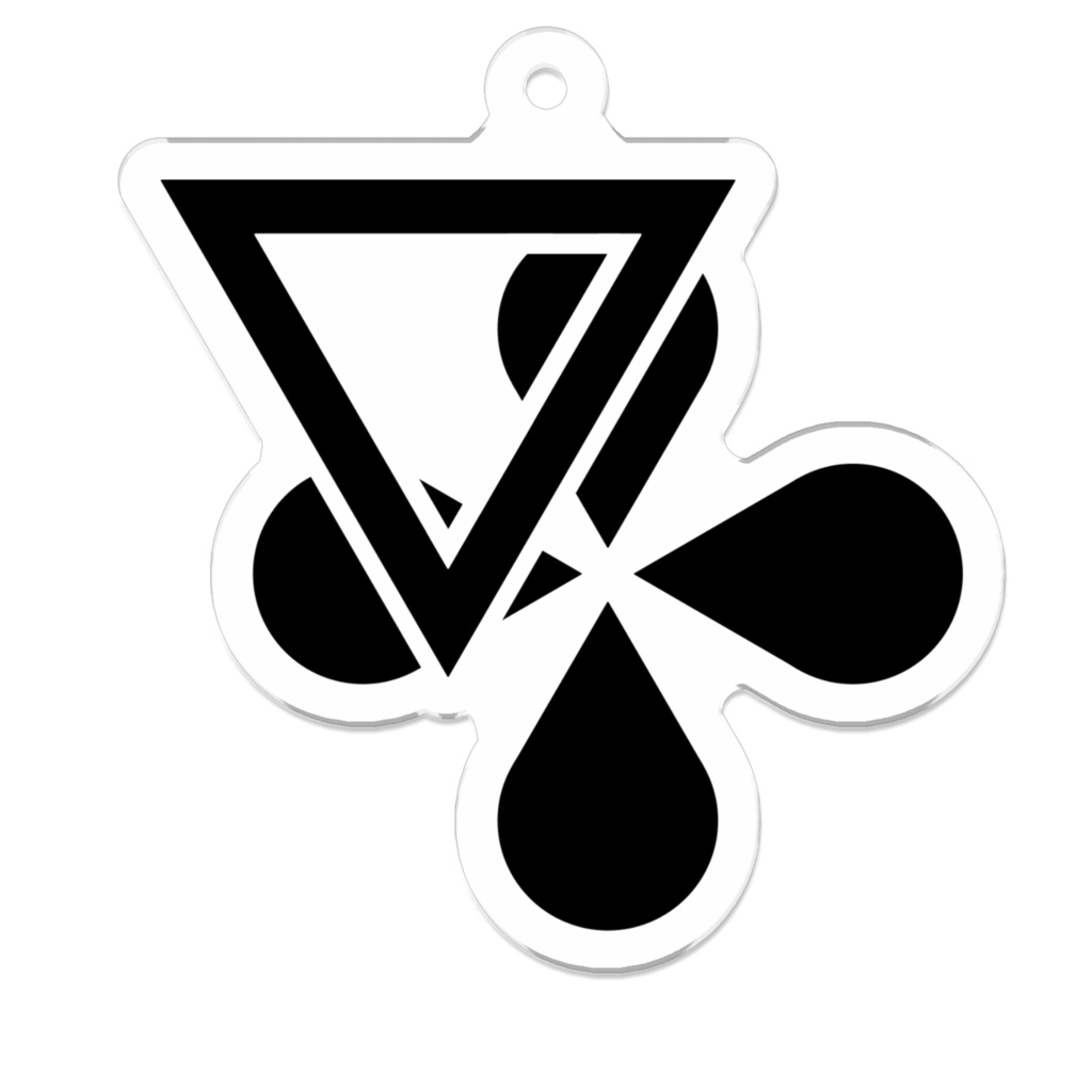 人夢木瞬クレストアクリルキーホルダー（黒）
