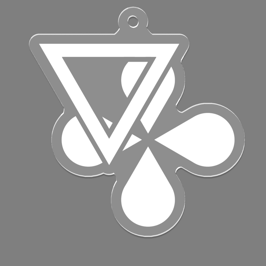 人夢木瞬クレストアクリルキーホルダー(白)