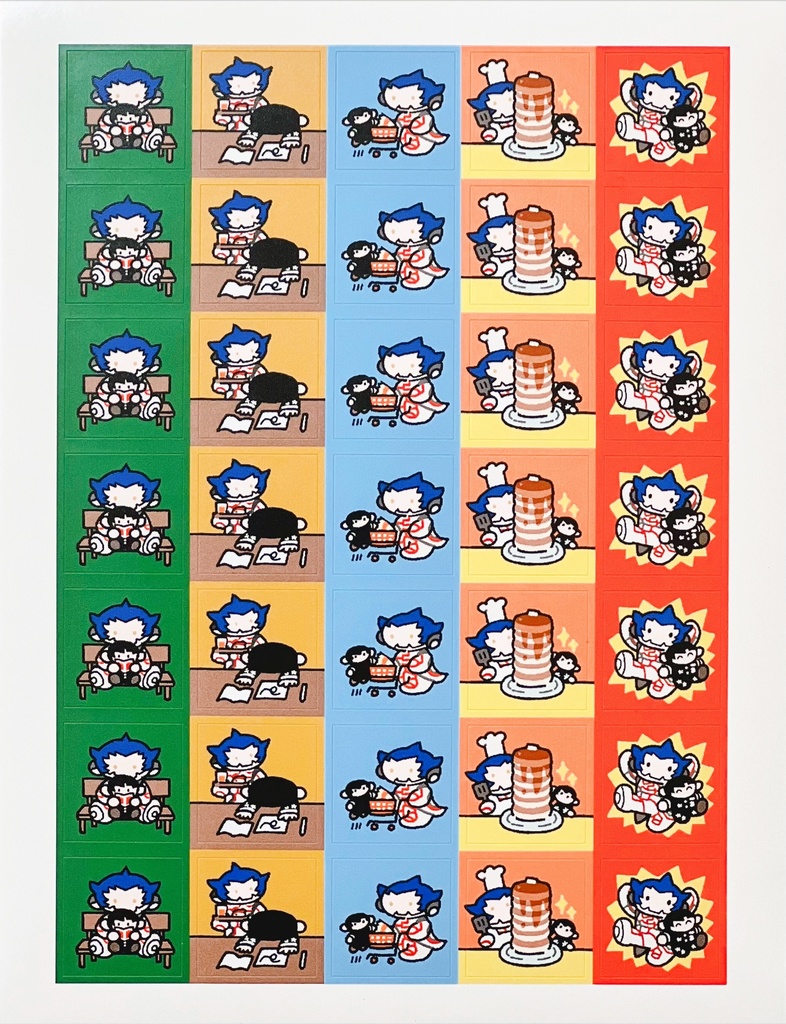 主人公くん&あおがみ　手帳用シール