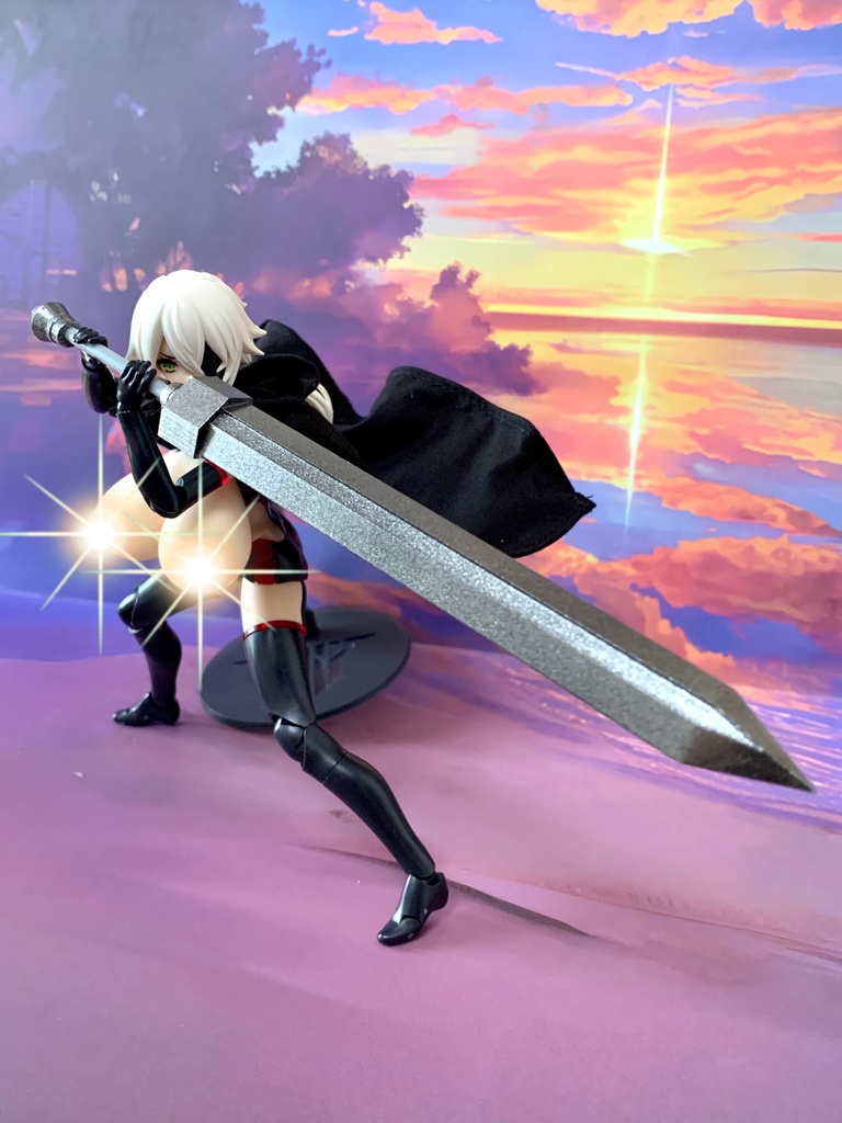 ミニチュア ハンドメイド 武器 グレートソード アクションフィギュア