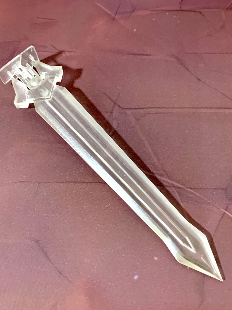 アクションフィギュア ミニチュア 武器 クリスタル特大剣