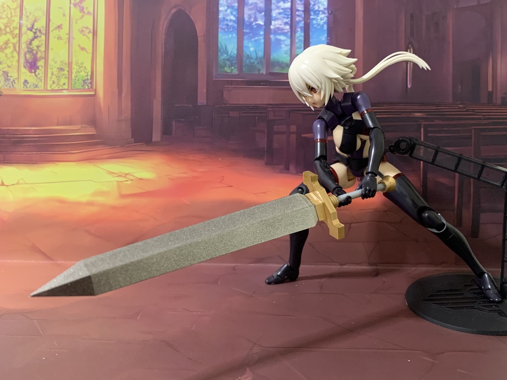 ハンドメイド ミニチュア 武器 鉄の特大剣 ガレージキット