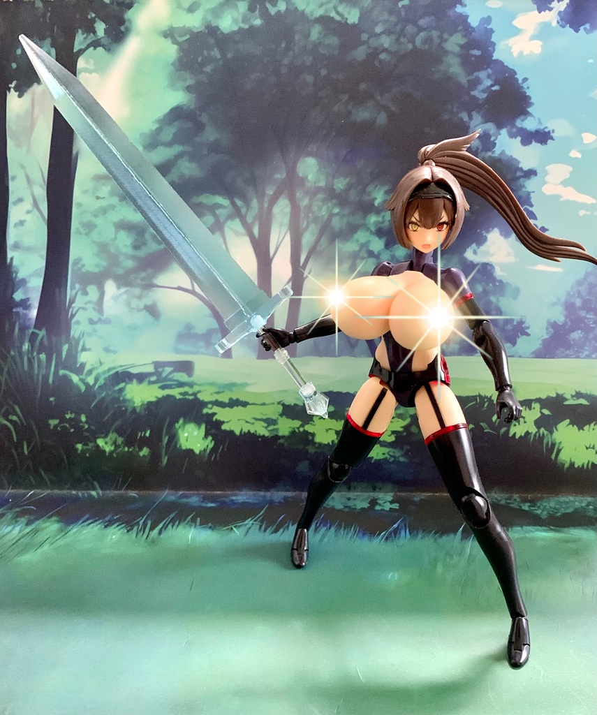 ミニチュア ハンドメイド 武器 蒼の大剣 アクションフィギュア