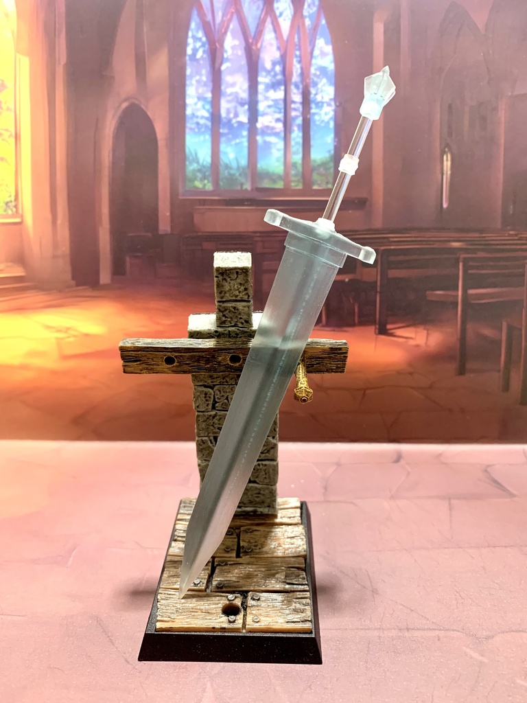 ミニチュア ハンドメイド 武器 蒼の大剣 アクションフィギュア