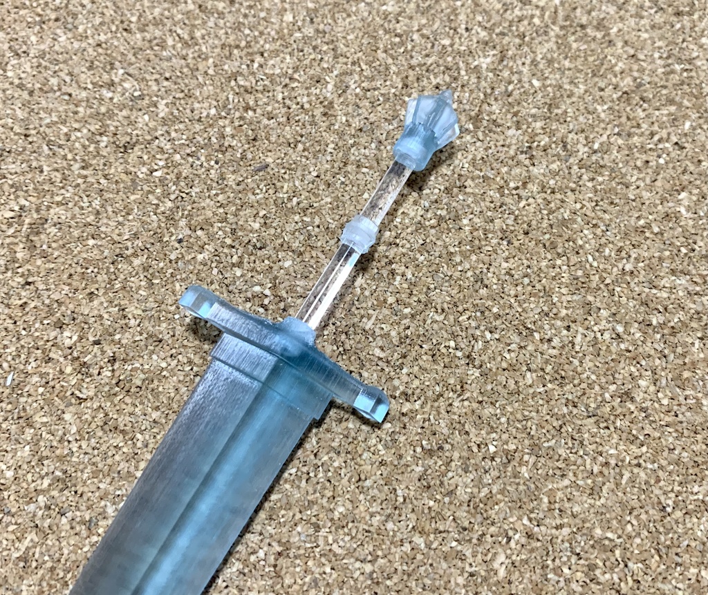 ミニチュア ハンドメイド 武器 蒼の大剣 アクションフィギュア