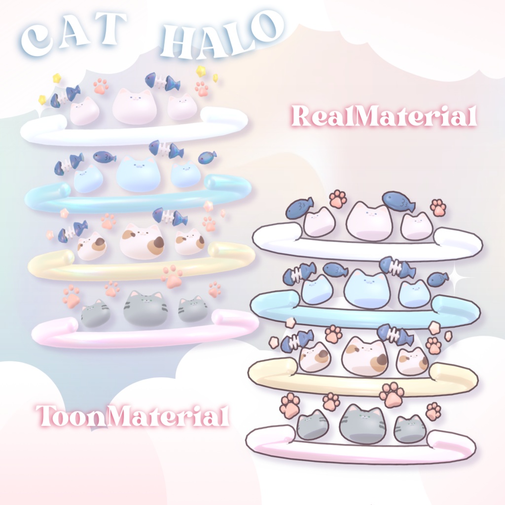 【VRChat想定モデル】どうぶつヘイロー 【#andMILKvrc】