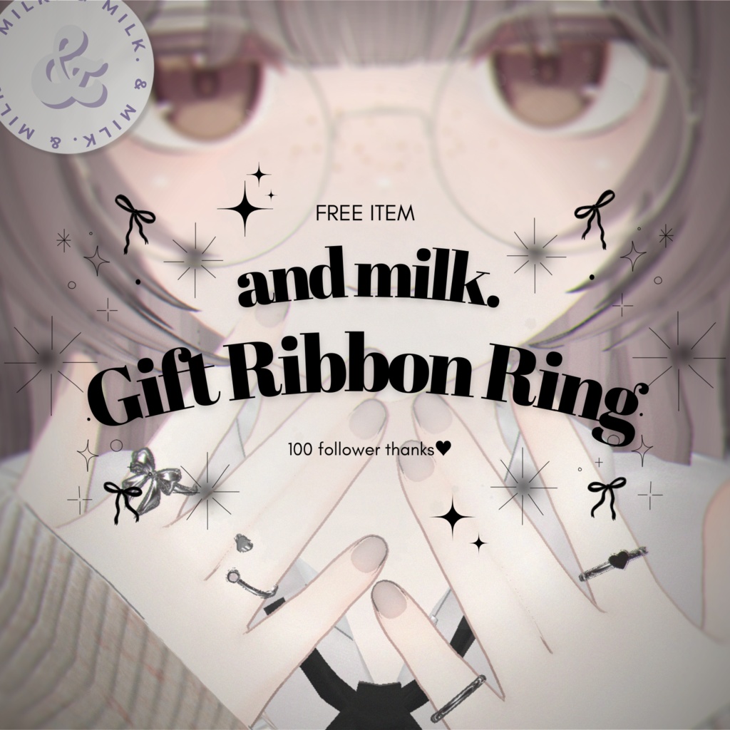 【FREE】Gift Ribbon Ring【#andMILKvrc】