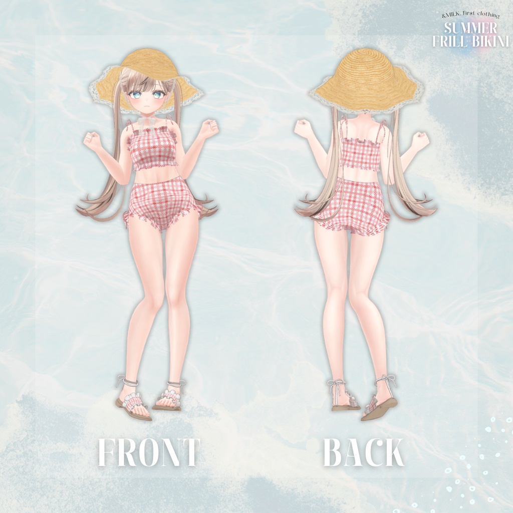 2アバター対応🤍Summer Frillbikini【#andMILKvrc】
