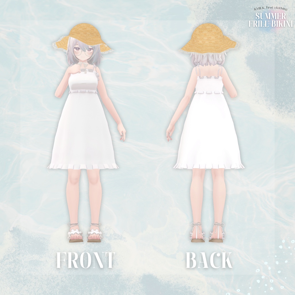 2アバター対応🤍Summer Frillbikini【#andMILKvrc】