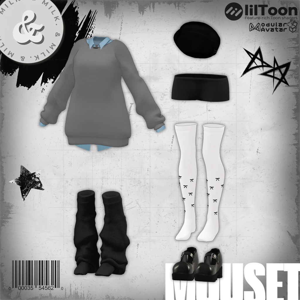 【11アバター対応】MuuSet【#andMILKvrc】