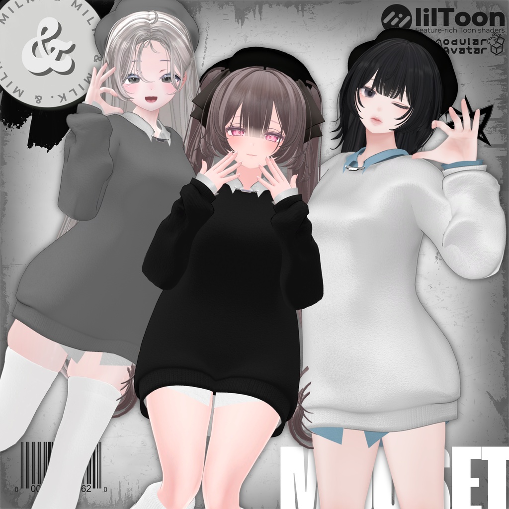 【11アバター対応】MuuSet【#andMILKvrc】