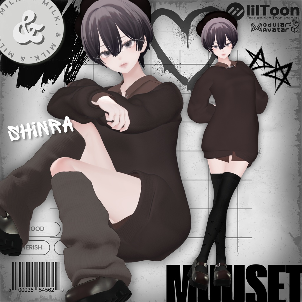 【11アバター対応】MuuSet【#andMILKvrc】