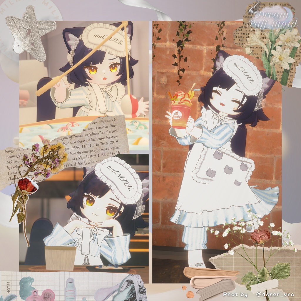 【4アバター対応】Dream Puff Maid【#andMILKvrc】