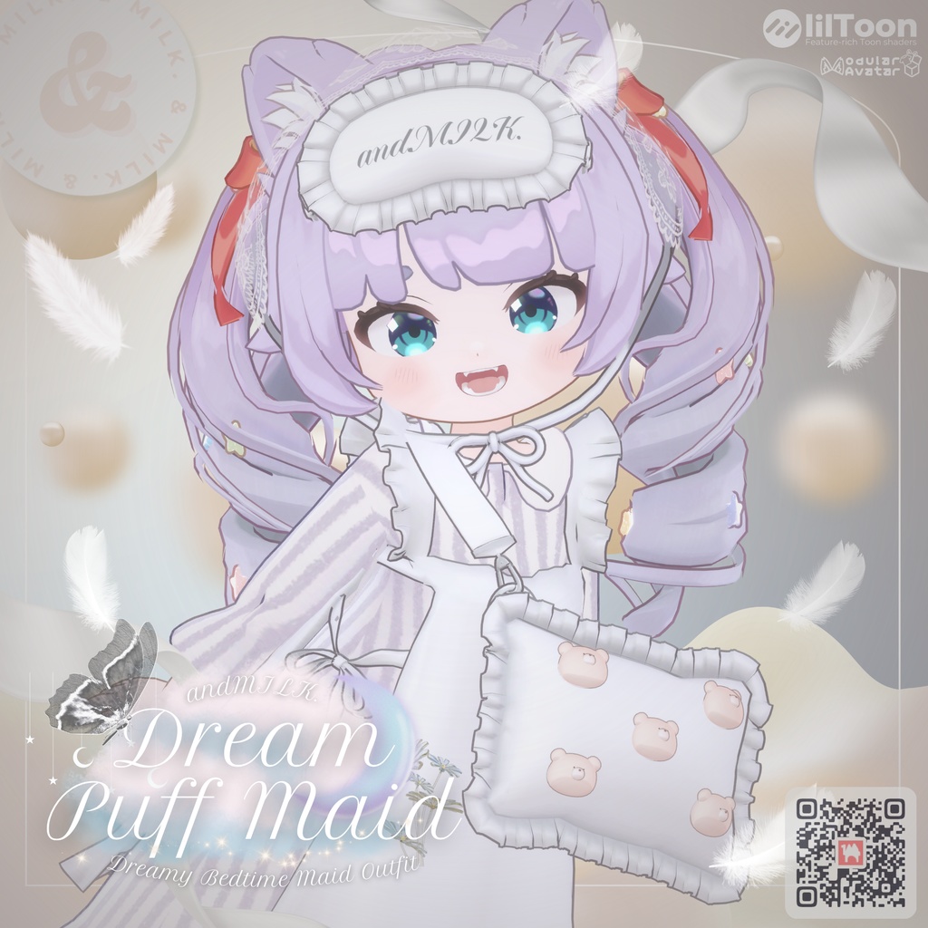 【4アバター対応】Dream Puff Maid【#andMILKvrc】