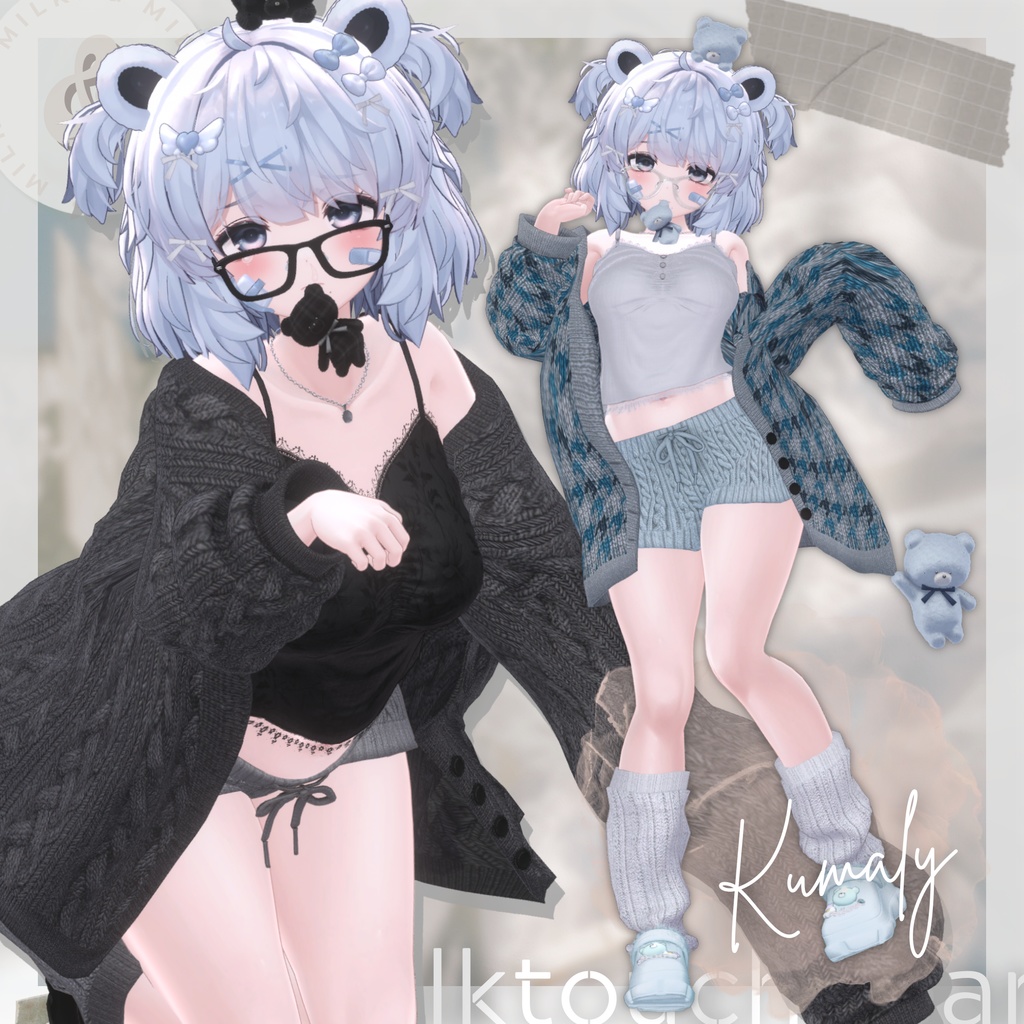 SALE✨【複数アバター対応】𝙼𝚒𝚕𝚔𝚝𝚘𝚞𝚌𝚑𝙱𝚎𝚊𝚛【#andMILKvrc】